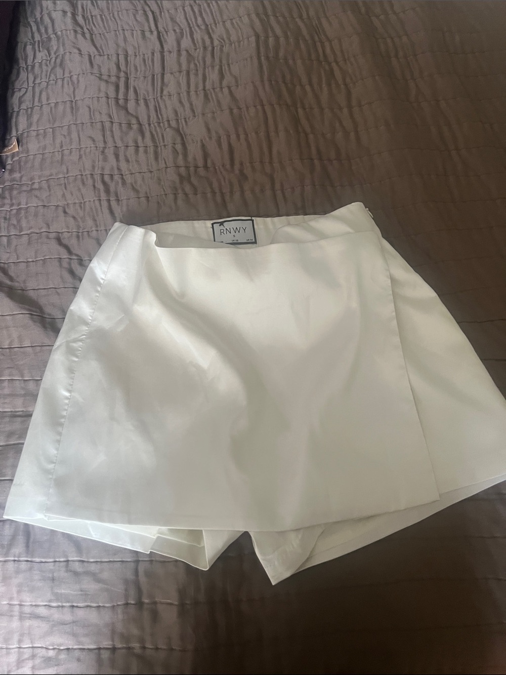 RNWY White Women's Skort with A-Line Front